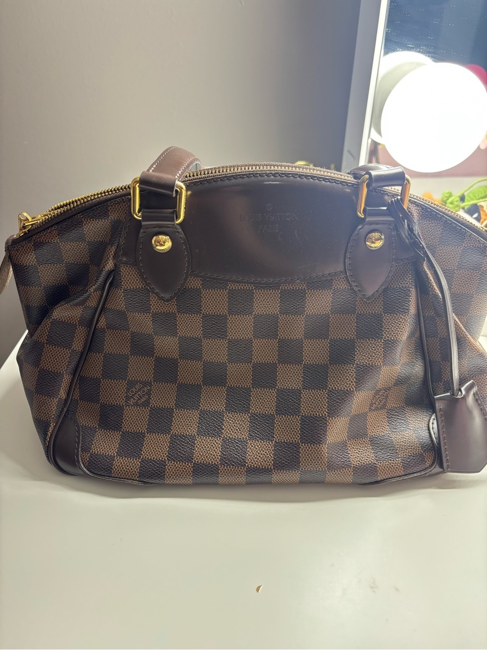 Louis Vuitton Brown Damier Ebene Canvas Satchel Verona